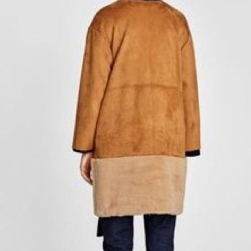 Zara Tan and Brown Women's Coat - Picture 4 of 4